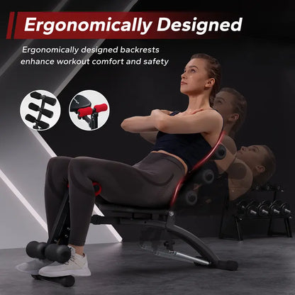 🏋️ MERACH 10-in-1 Ab Machine Workout Bench – Transform Your Core at Home! 💪🔥