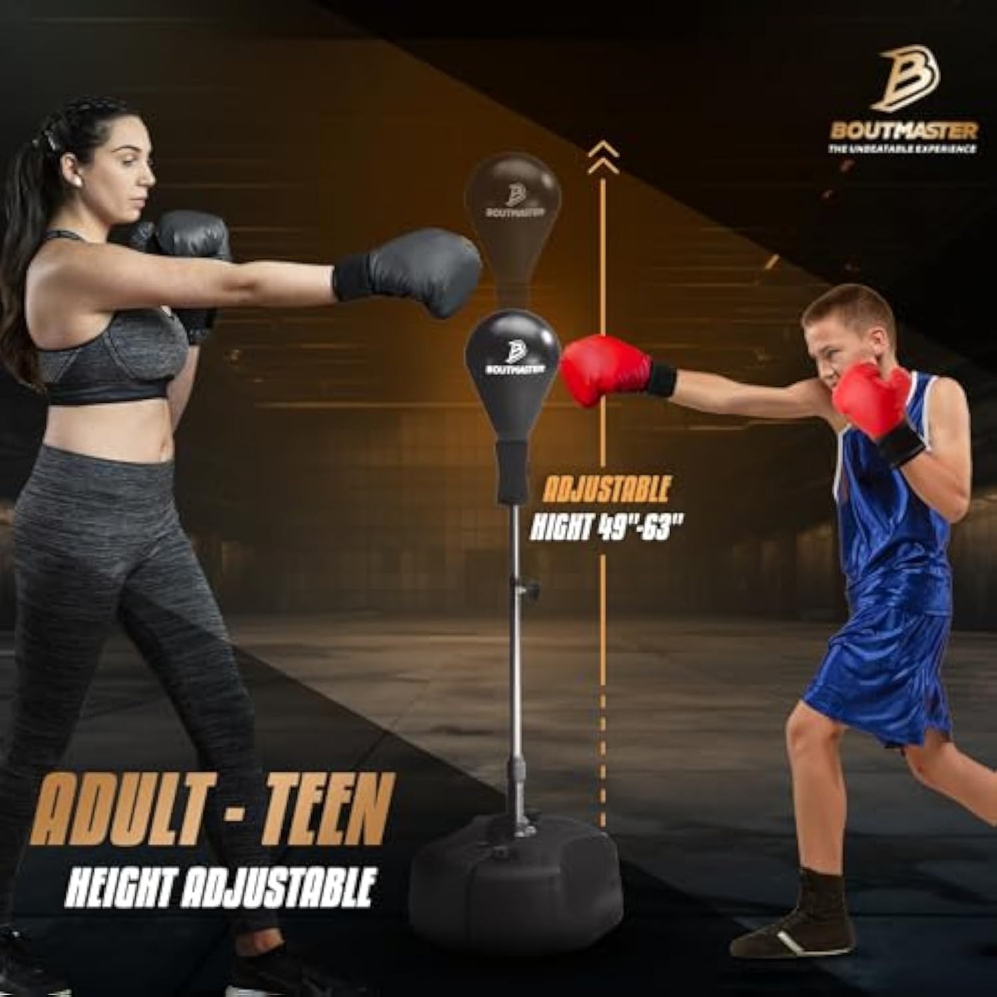 🥊 Punching Bag with Stand – Adjustable Height for Teens & Adults | Stress Relief & Fitness💥