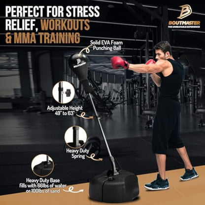 🥊 Punching Bag with Stand – Adjustable Height for Teens & Adults | Stress Relief & Fitness💥